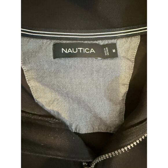 Men’s Nautica 1/4 Zip Navy Blue Long Sleeve Sweater Size Medium - Picture 3 of 6
